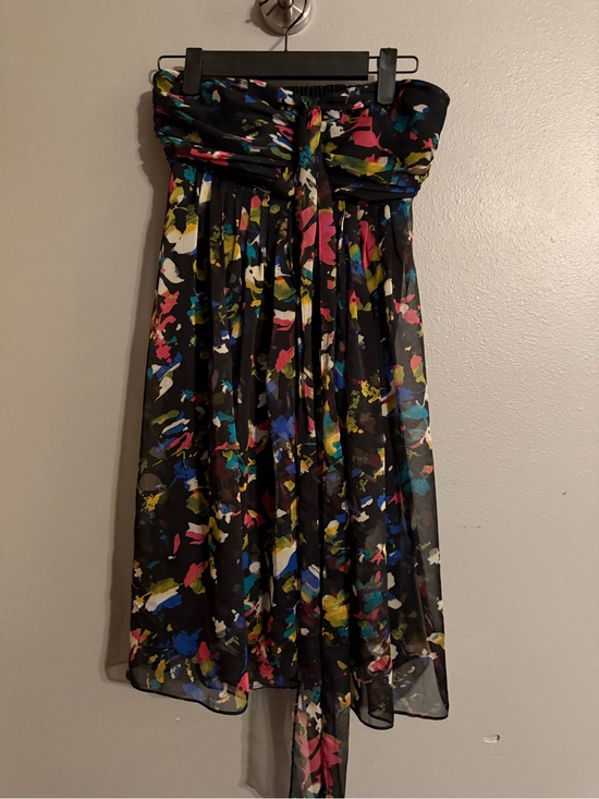 The Limited Dresses & Skirts - The Limited Strapless Floral Chiffon Dress Size 0 Y2K Party Cocktail
